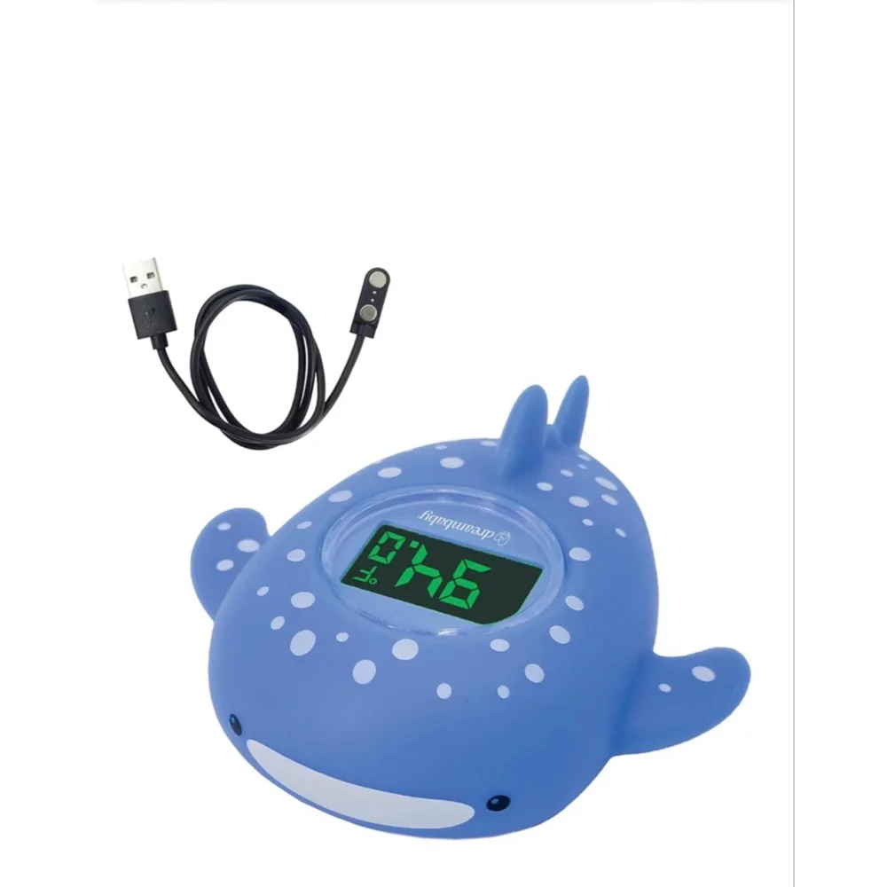 NIP Dreambaby USB Rechargeable Room & Bath Thermometer Whale Shark